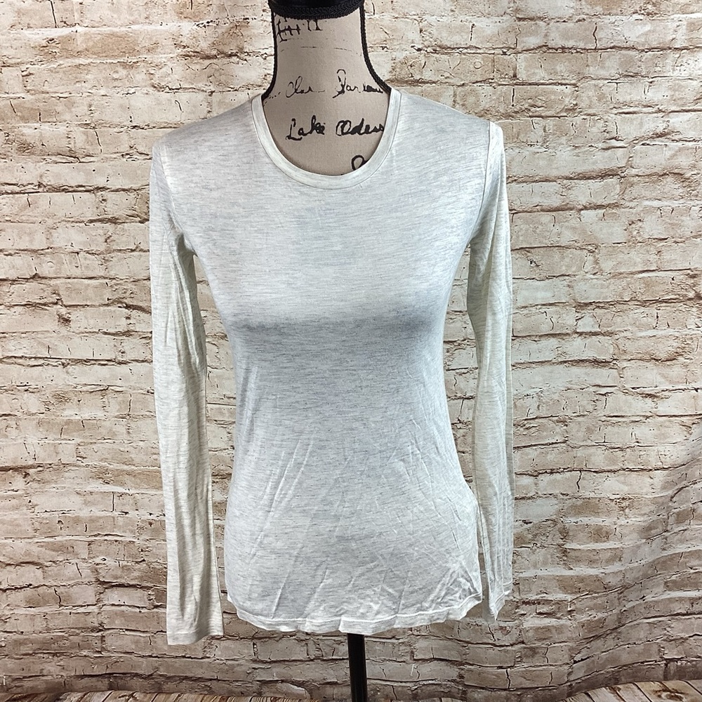 NWT AllSaints Esme subtle shimmer long sleeve top Small - Picture 2 of 6